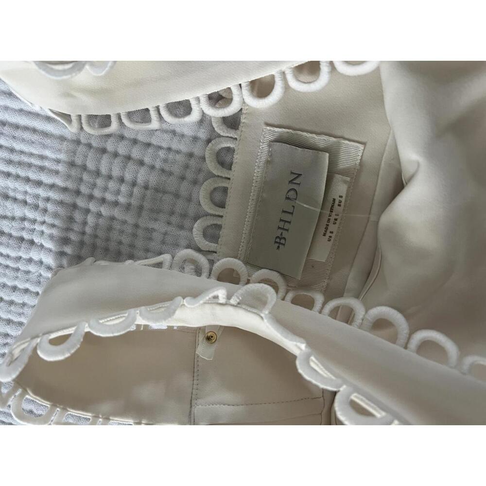 Anthropologie x BHLDN - White Sleeveless Midi Dress with Scalloped Edges, Size S - Picture 10 of 12